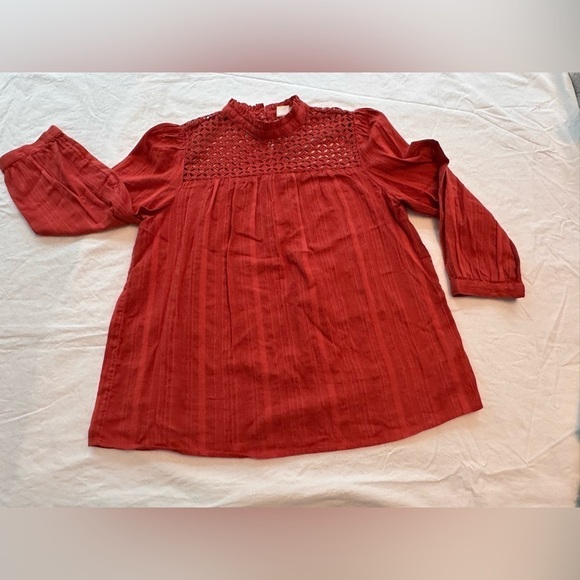 Gap Rust Color Top W/Cutout Detail Regencycore Edwardian Feminine Size Medium - Picture 7 of 10